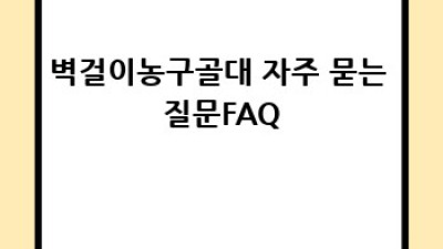 나만의 홈 코트🏀: 완벽한 벽걸이농구골대 선택 가이드