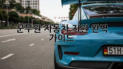 군무원 자동차 지원 완벽 가이드
